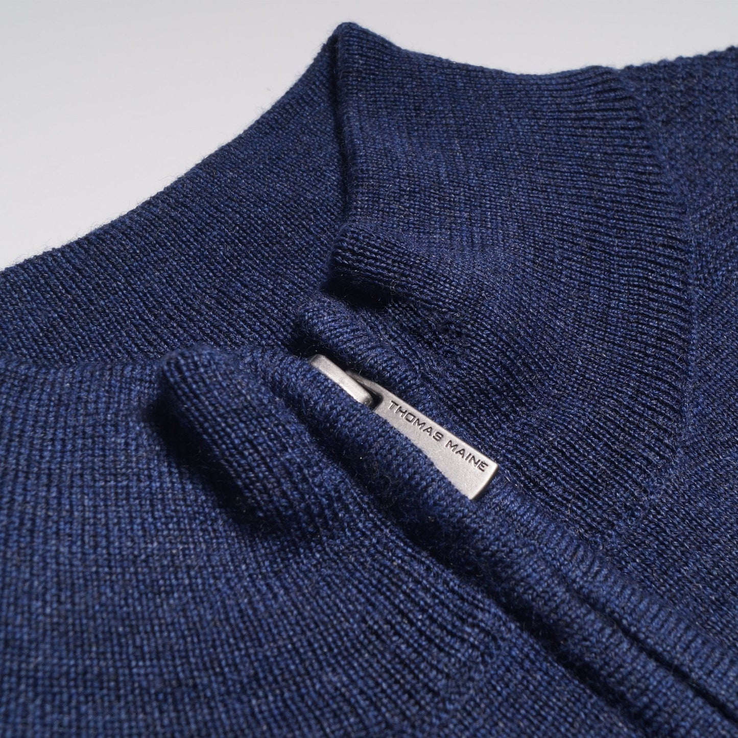 Merino Half Zip Sweater - Blue