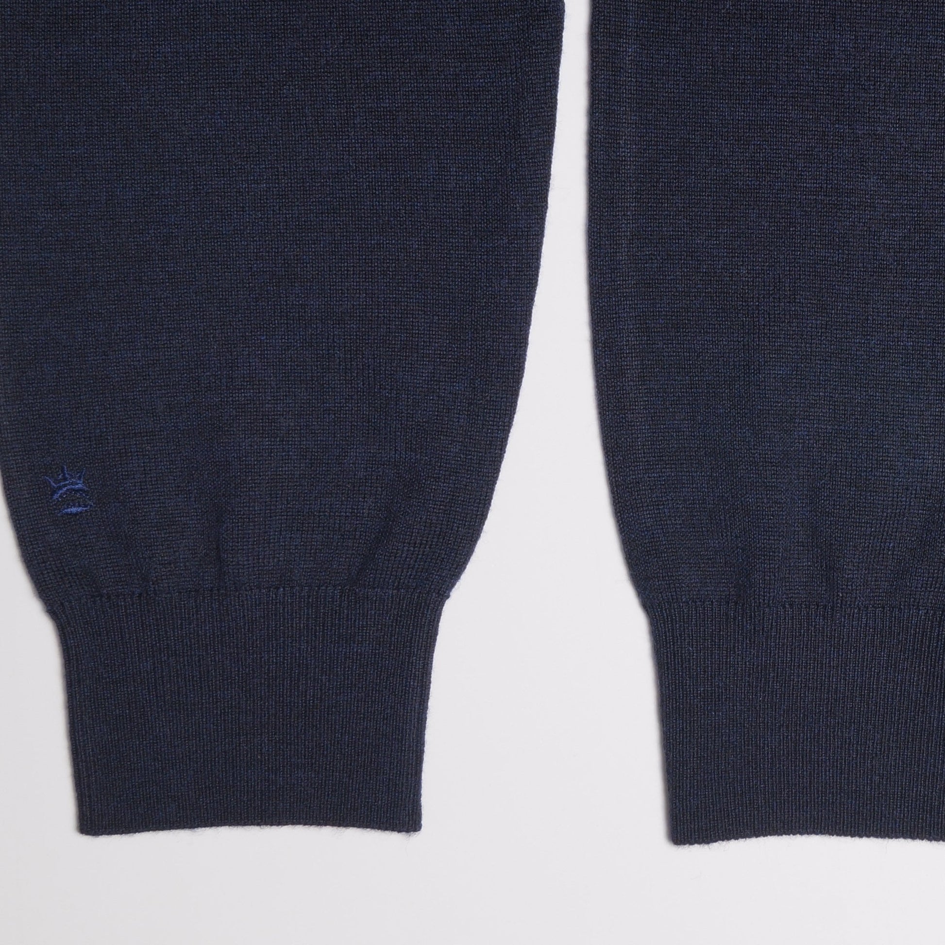 Thomas Merino Crew Neck Knit Sweater - Navy