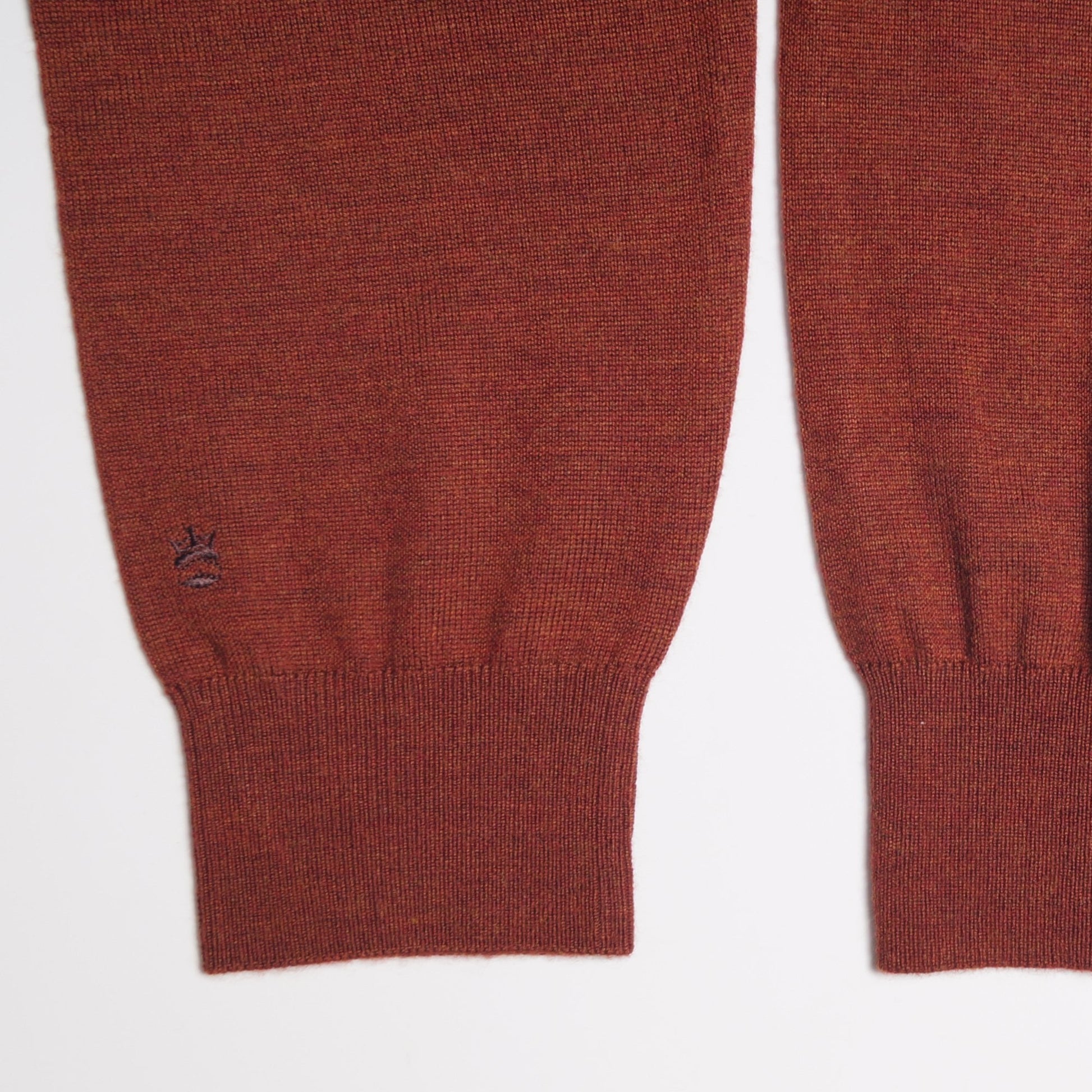 Thomas Merino Crew Neck Knit Sweater - Burnt Orange