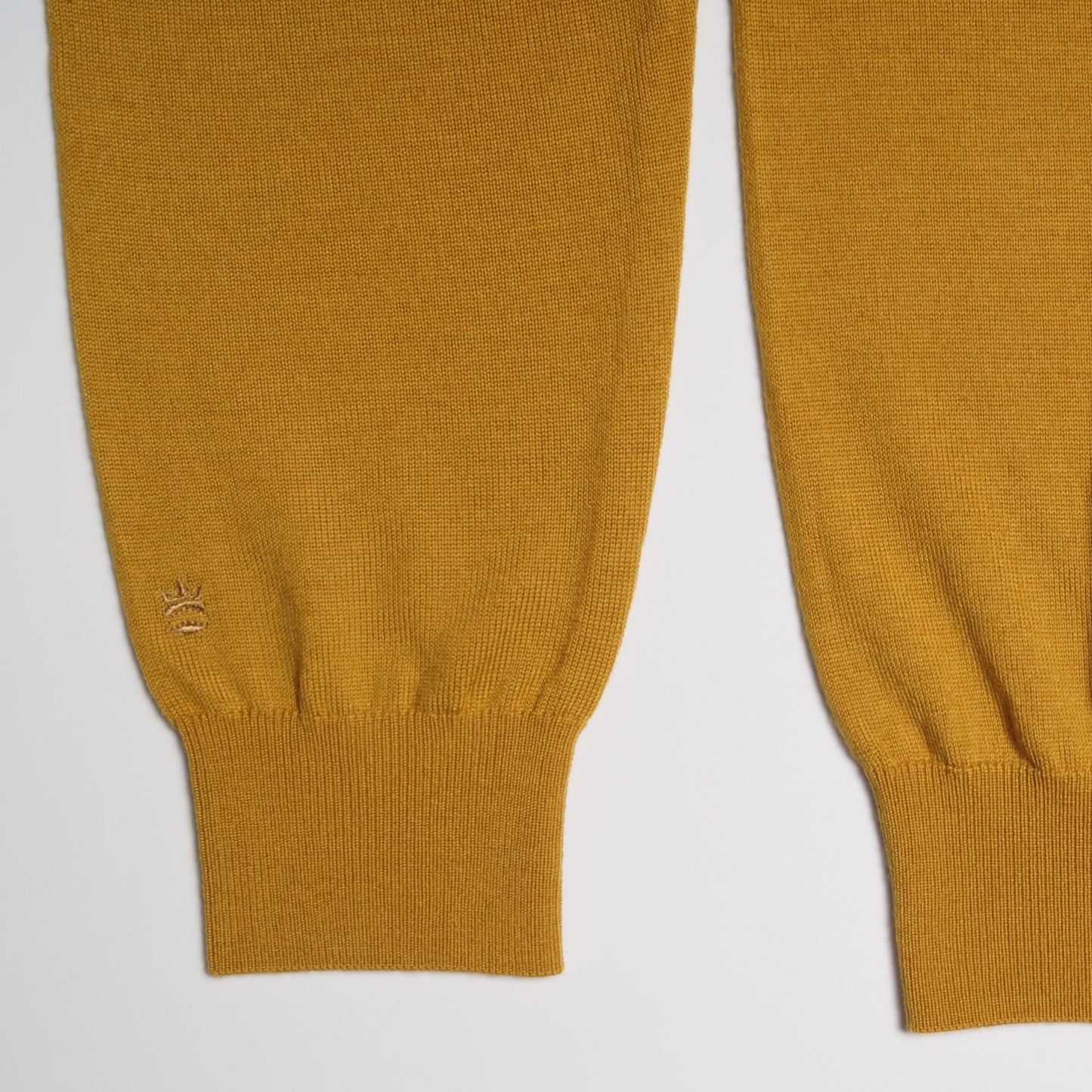 Merino Crew Neck Knit Sweater - Yellow
