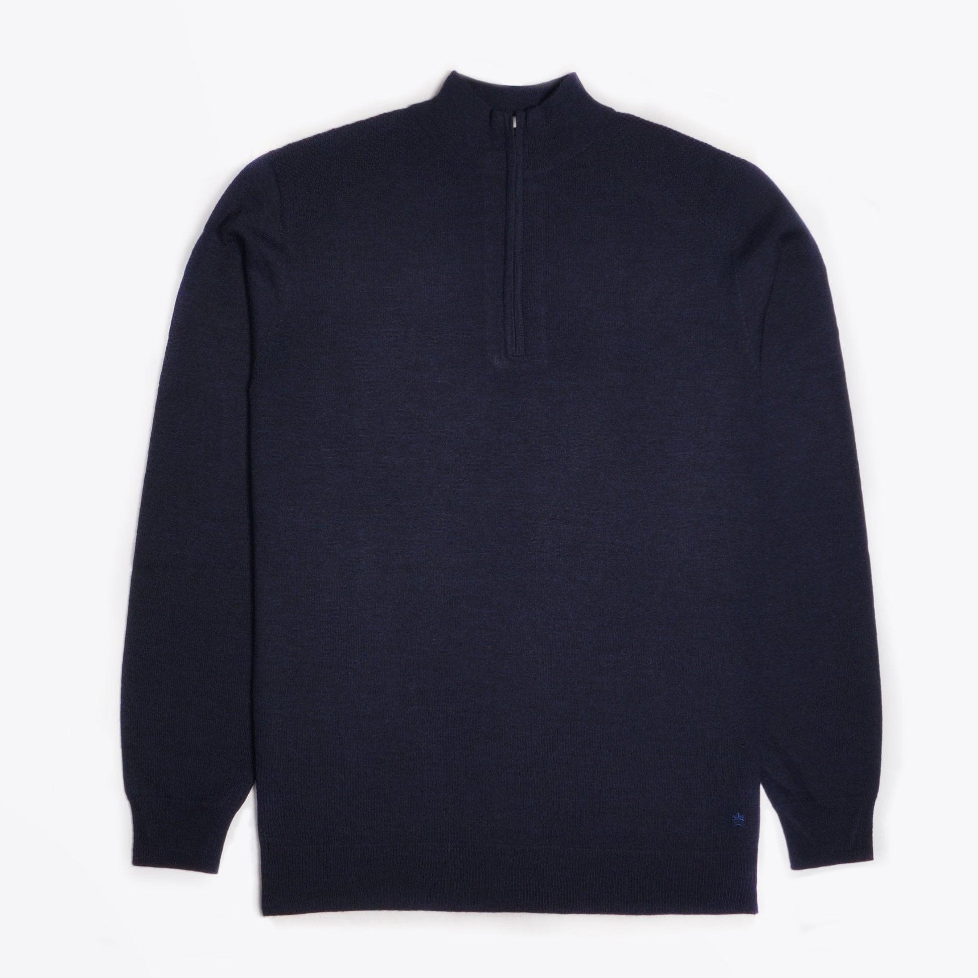 Thomas Merino Half Zip Sweater - Navy