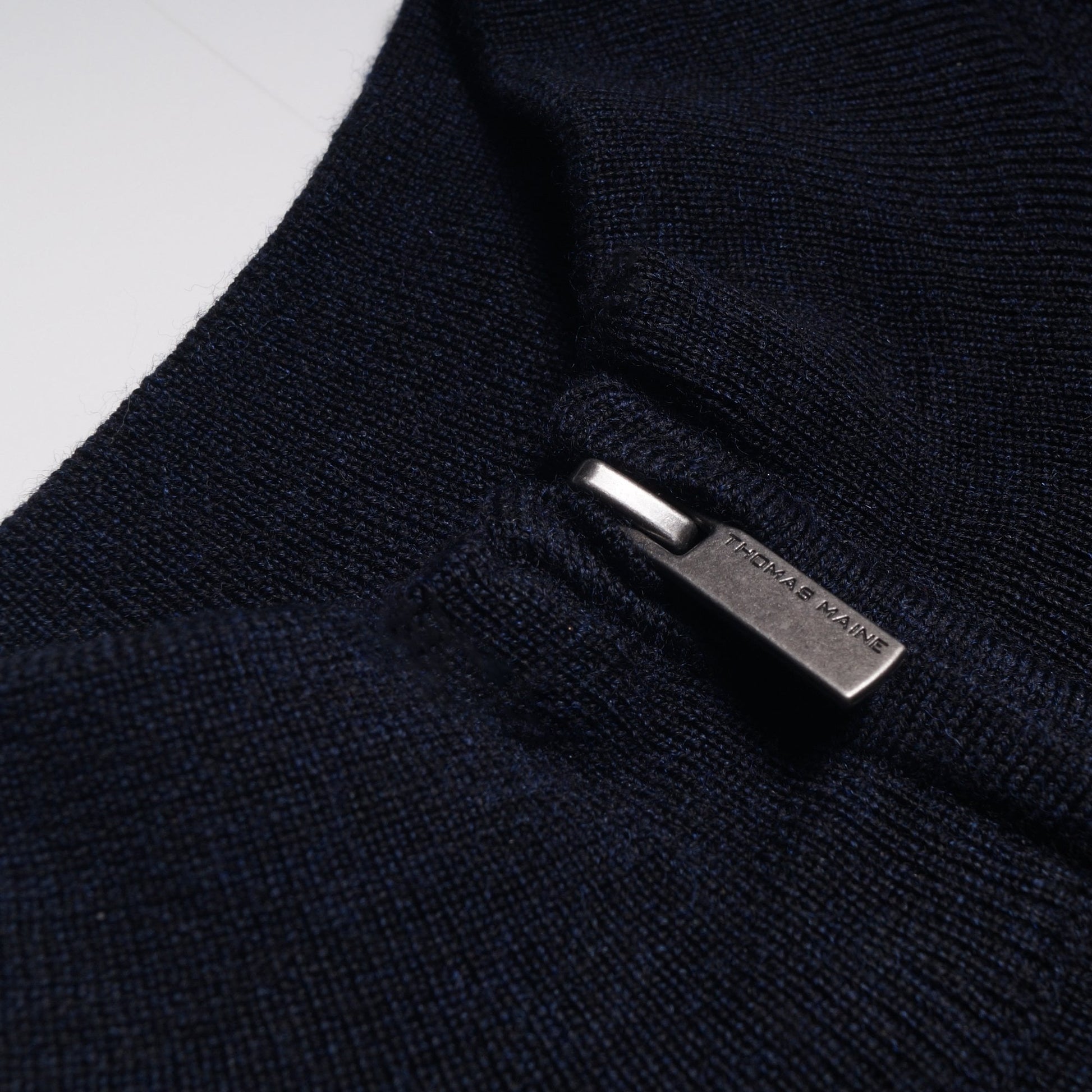 Thomas Merino Half Zip Sweater - Navy