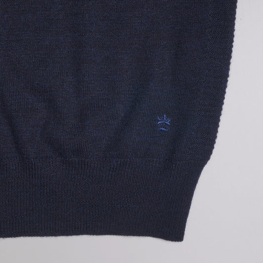 Merino Half Zip Sweater - Navy