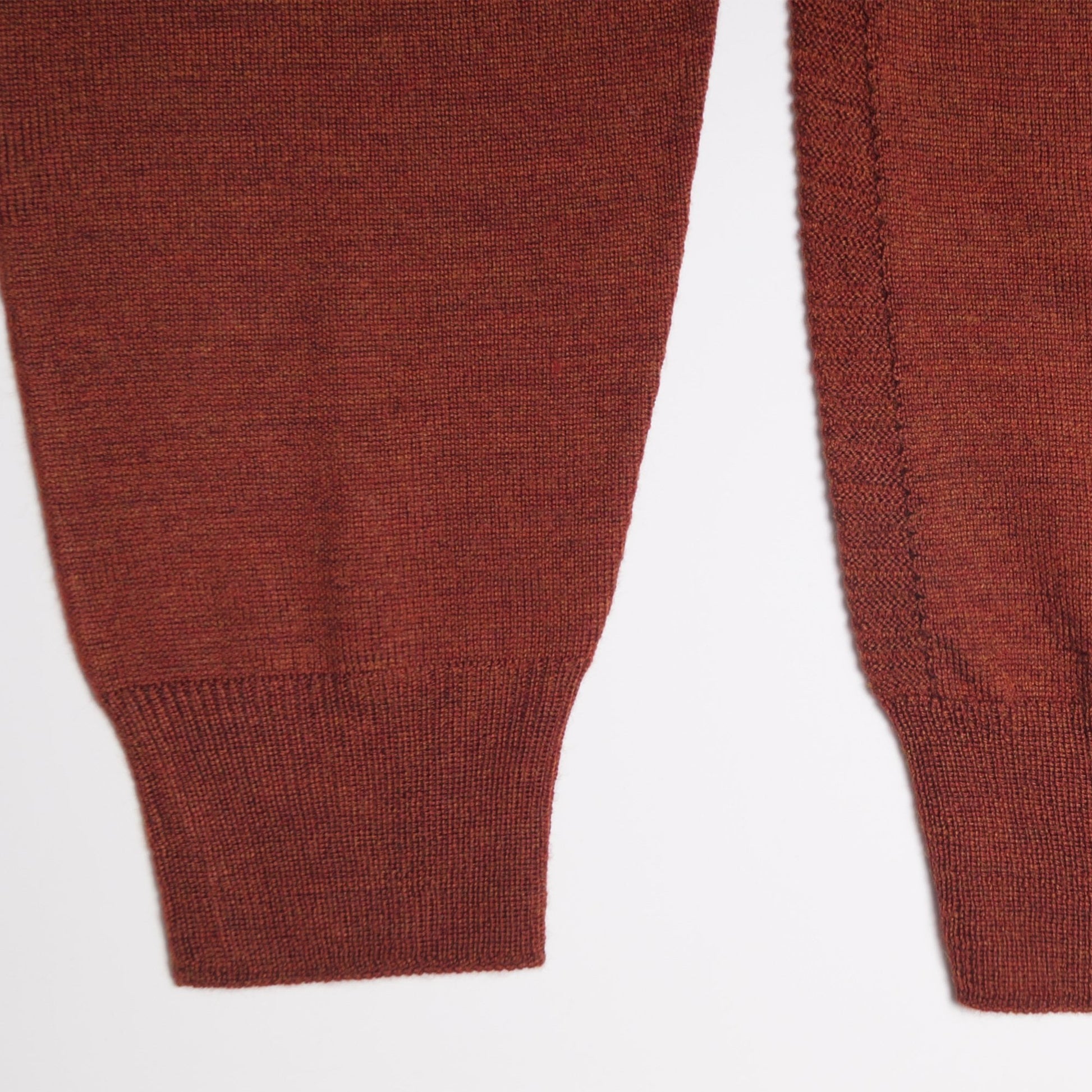 Thomas Merino Half Zip Sweater - Burnt Orange