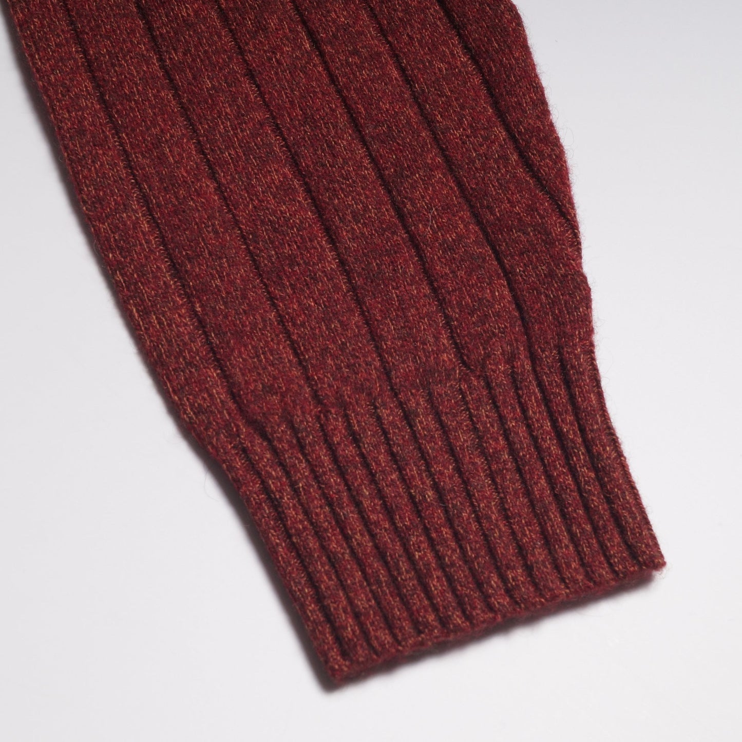 - Wool Roll-Neck Pullover - Burnt Orange