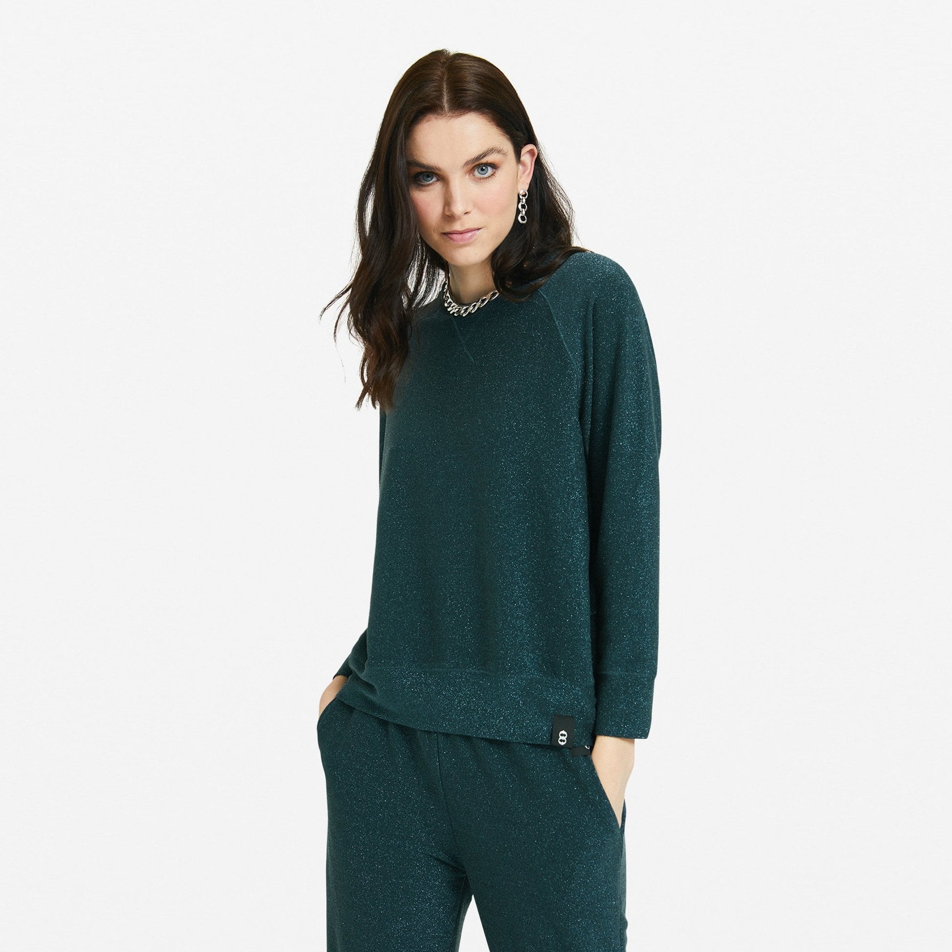 Ottod'Ame Lurex Sweatshirt - Green