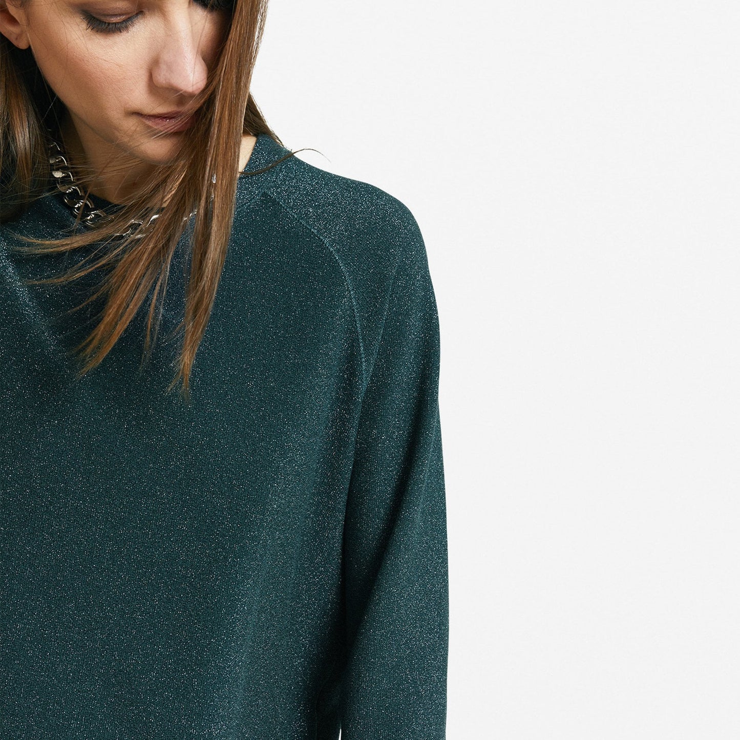 Lurex Sweatshirt - Green