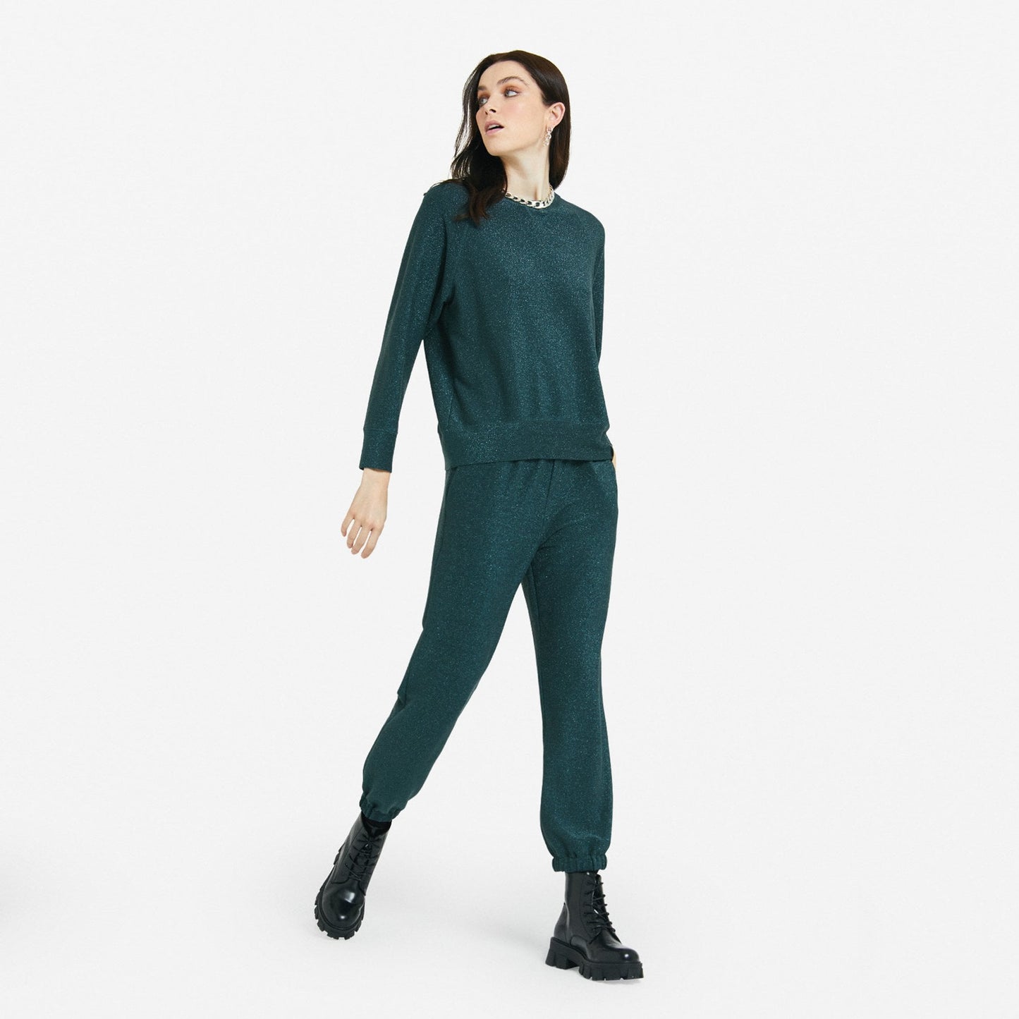 Lurex Joggers - Green