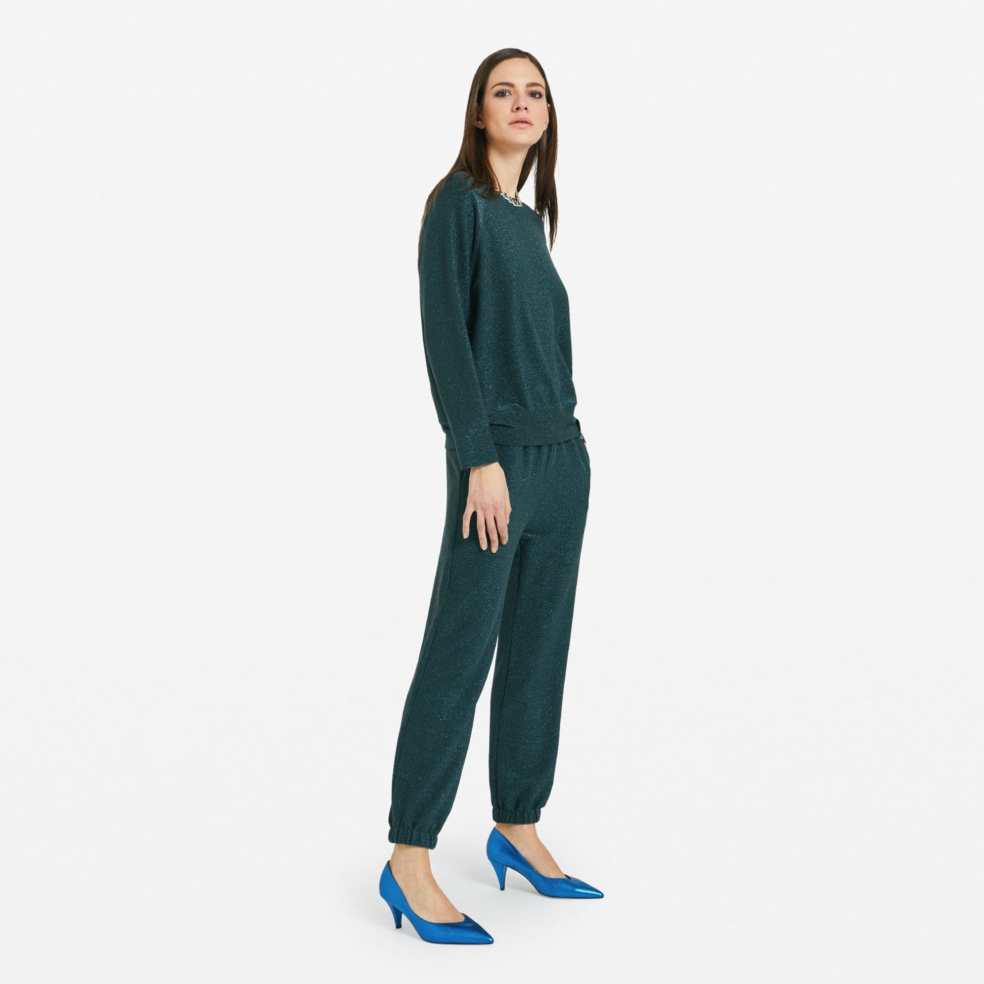 Ottod'Ame Lurex Joggers - Green