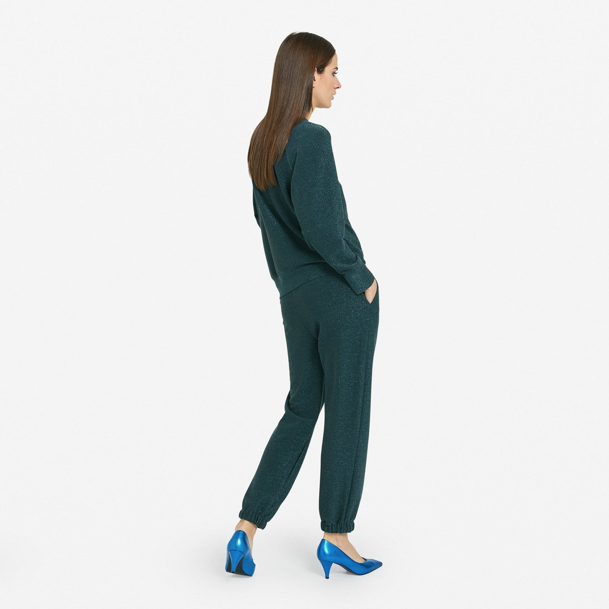 Ottod'Ame Lurex Joggers - Green