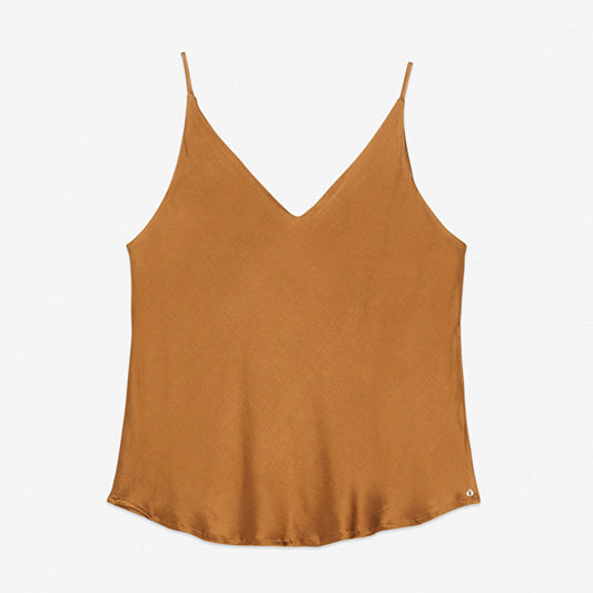 - Viscose Tank Top - Tan