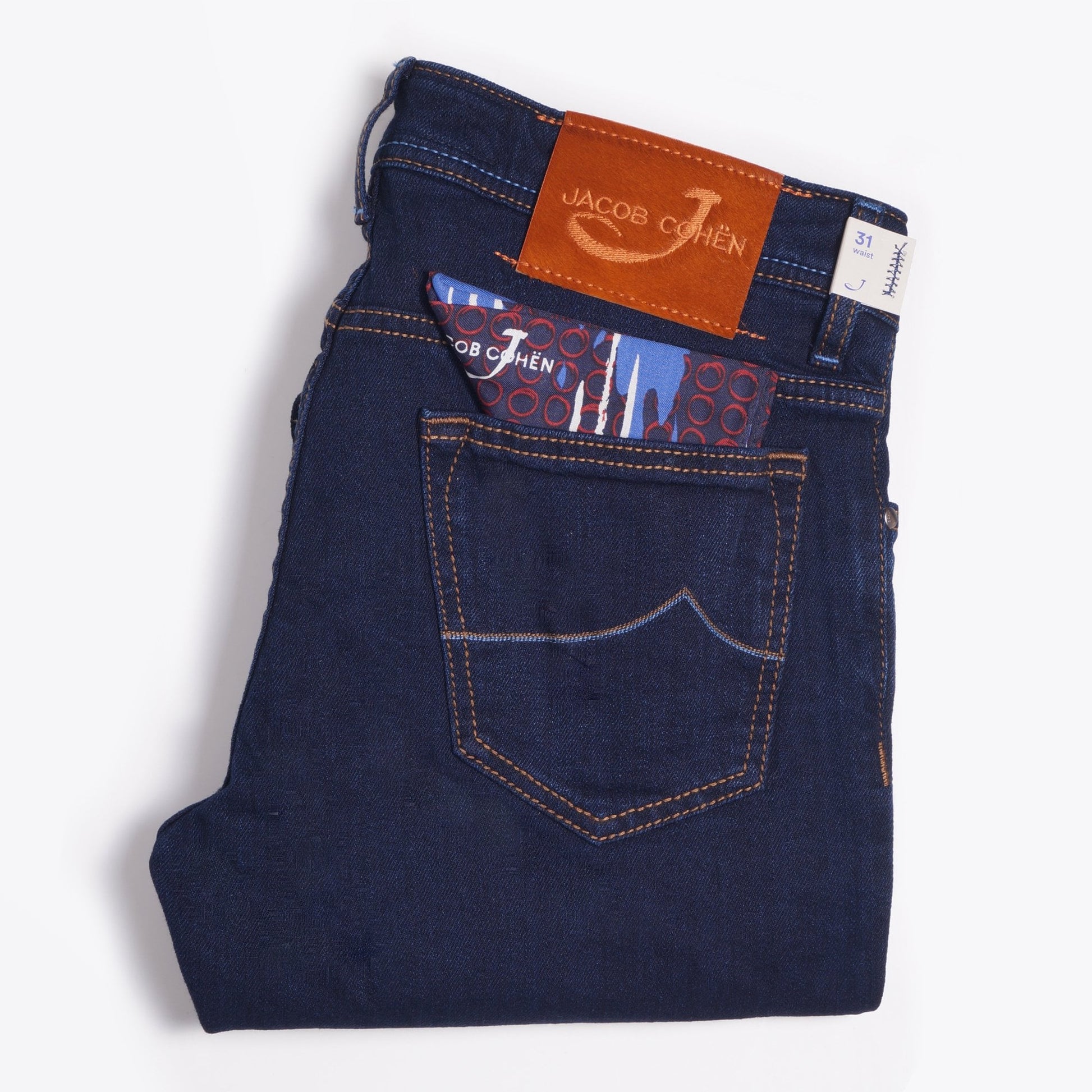 Jacob J688 Mid Rise Comfort Jeans - Deep Blue