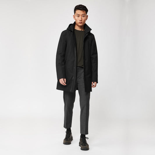 - Thorin - Hooded Parka Coat - Black
