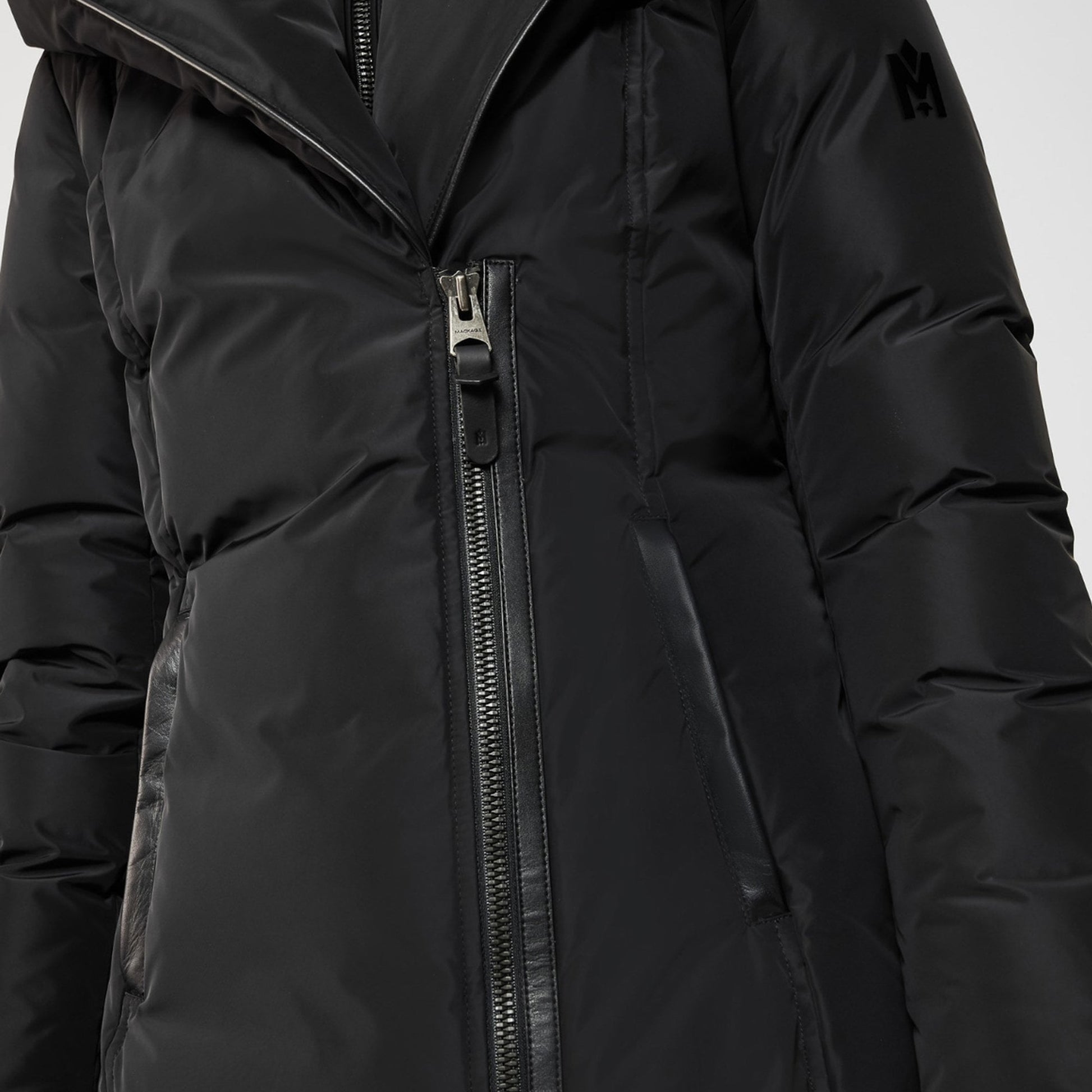 Mackage Kay - Hooded Down Coat With Signature Collar - Black
