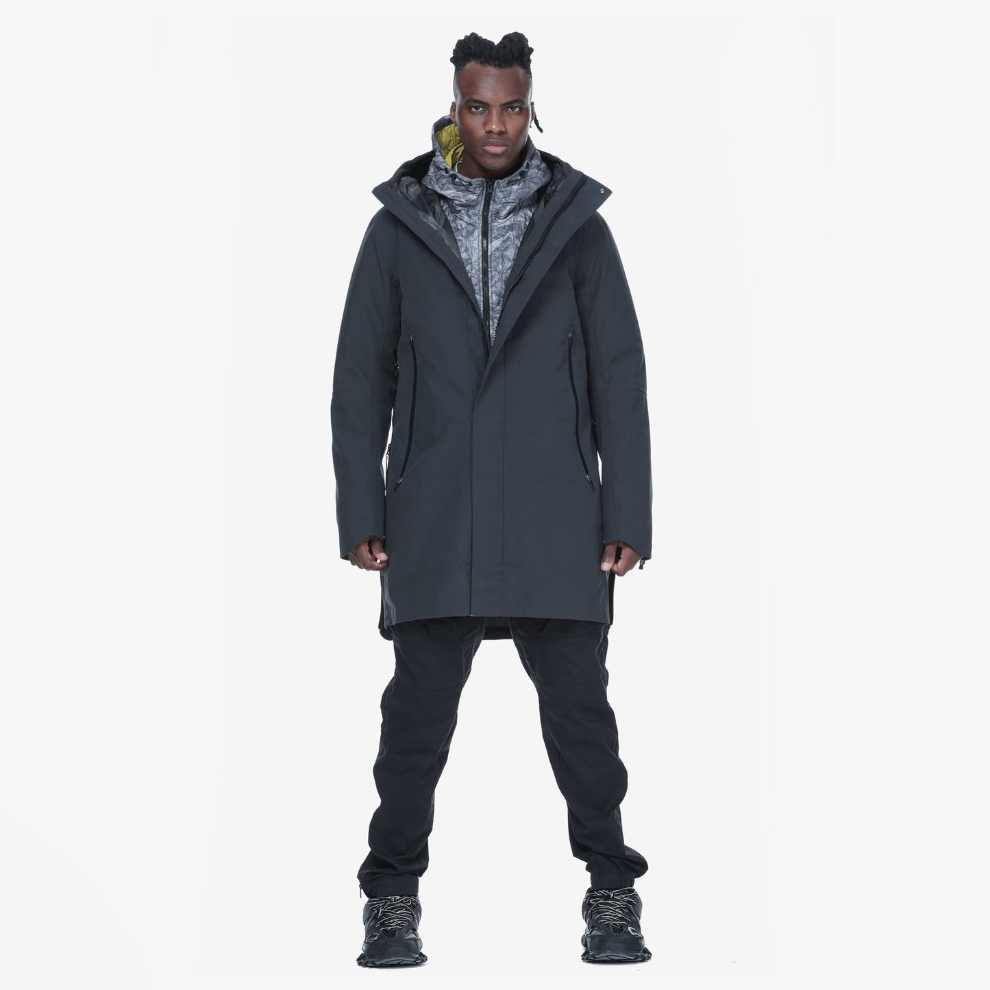 Liner Parka Coat - Dark Grey
