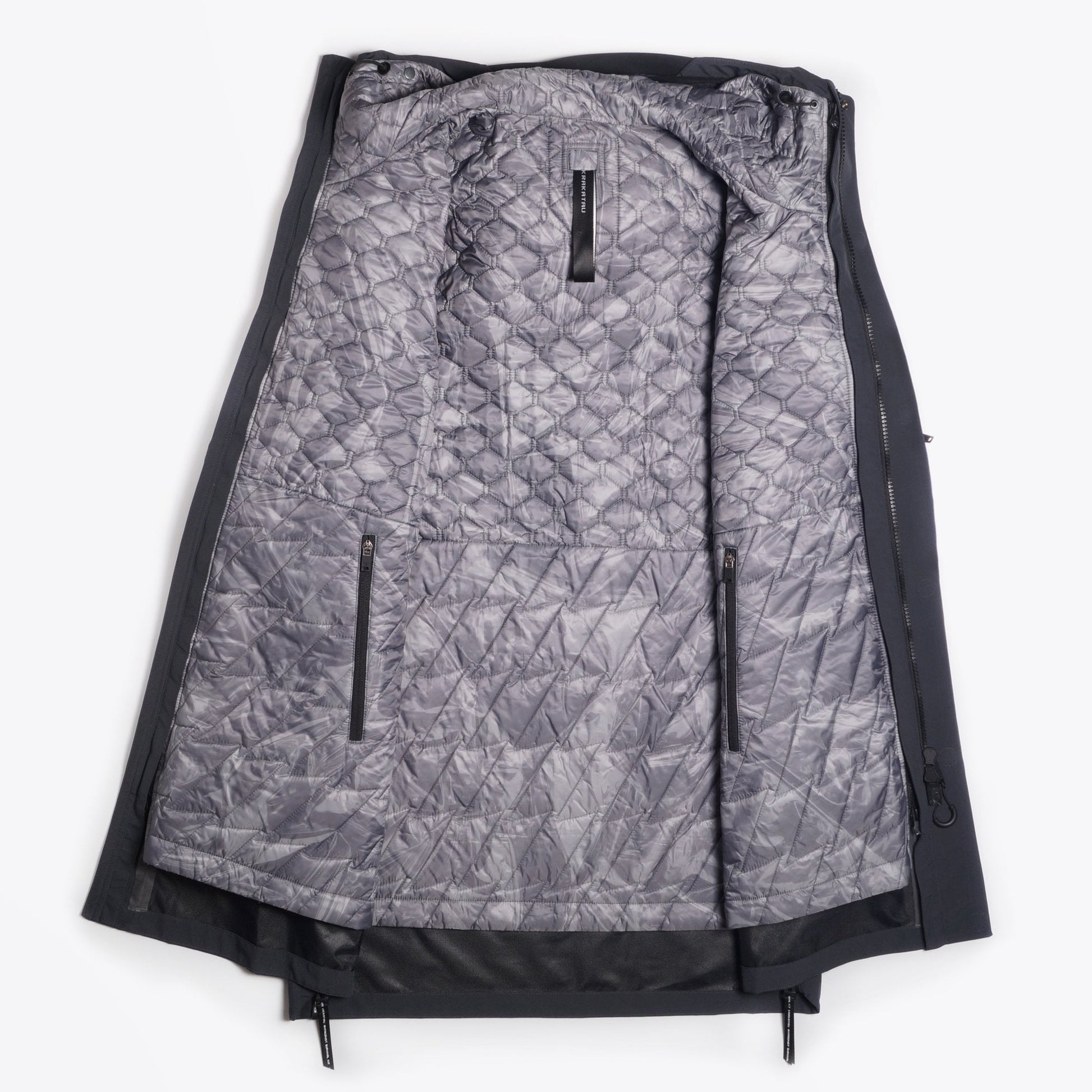 Krakatau Liner Parka Coat - Dark Grey
