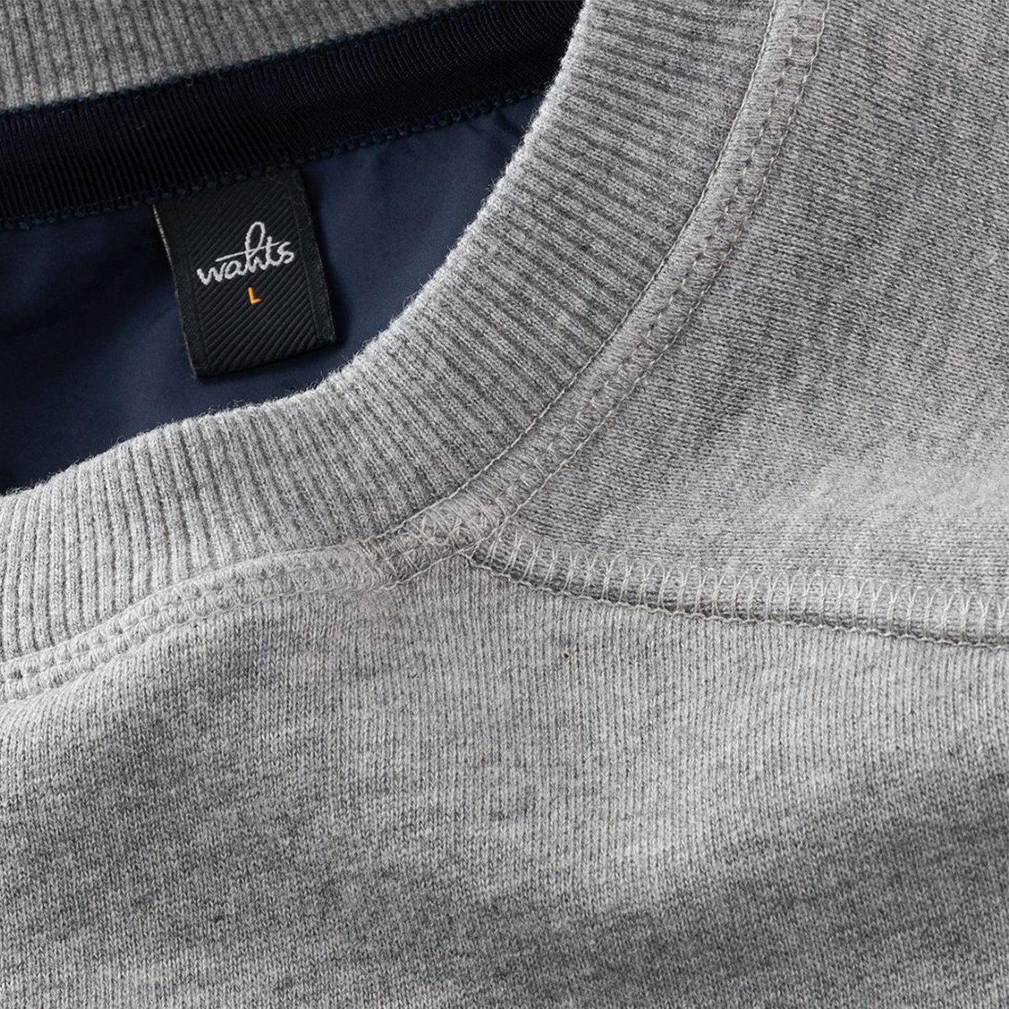 Moore - Crew Neck Sweater - Grey Melange