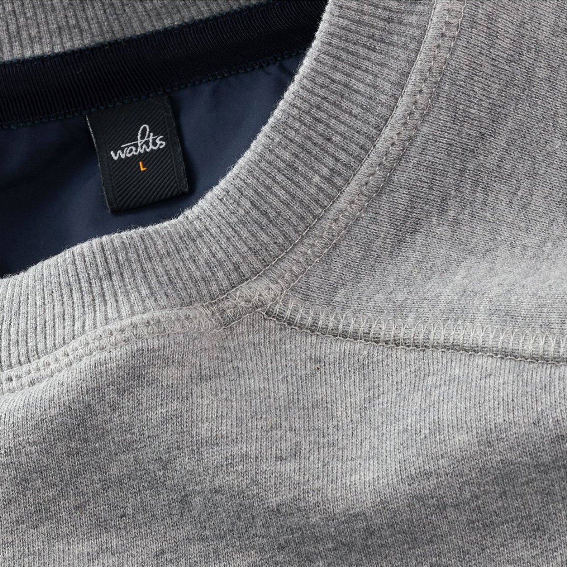 Wahts Moore - Crew Neck Sweater - Grey Melange