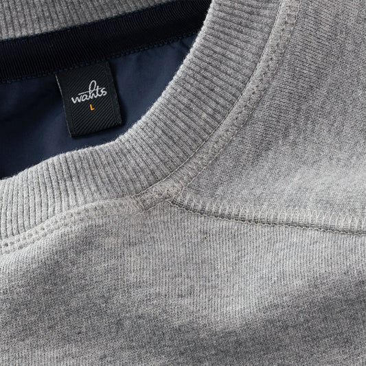 Moore - Crew Neck Sweater - Grey Melange