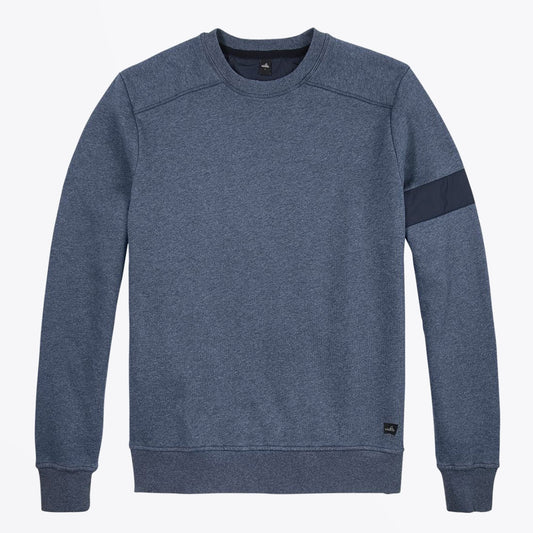 Moore - Crew Neck Sweater - Blue Melange