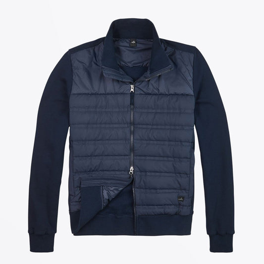 - Smith - Quilted Sweat Jacket - Navy Blue
