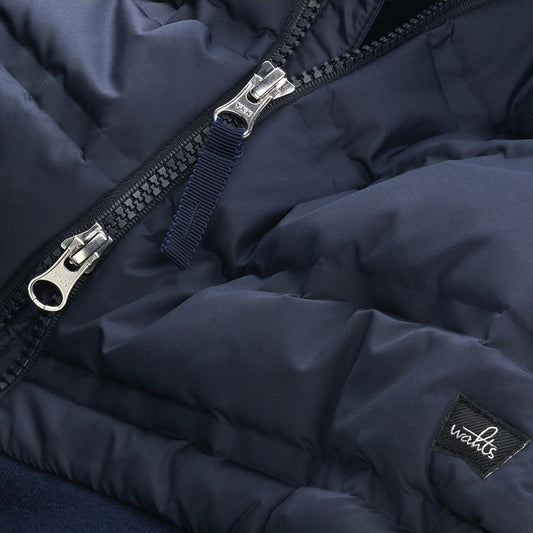 - Smith - Quilted Sweat Jacket - Navy Blue