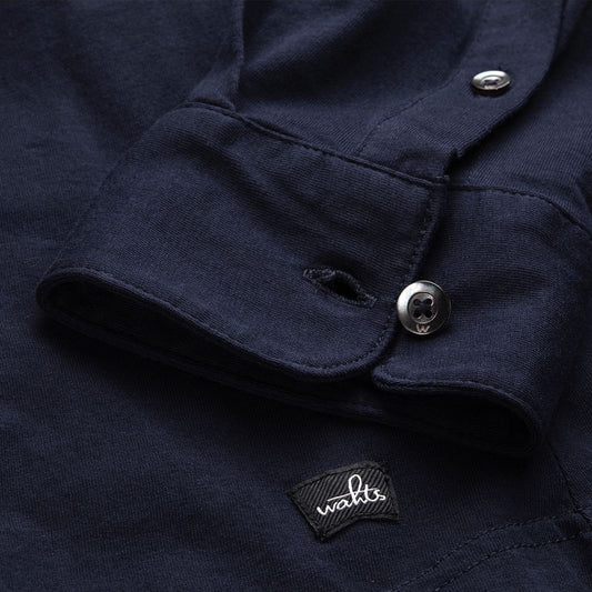 - Norton - Jersey Polo Shirt - Navy Blue