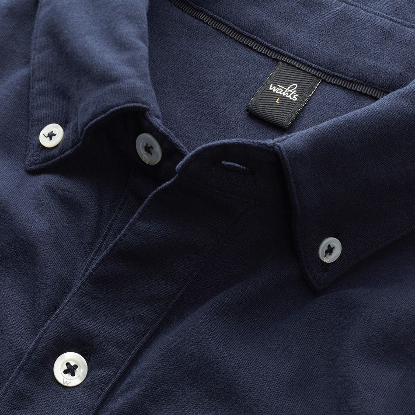 Fleming - Jersey Cotton Shirt - Navy Blue