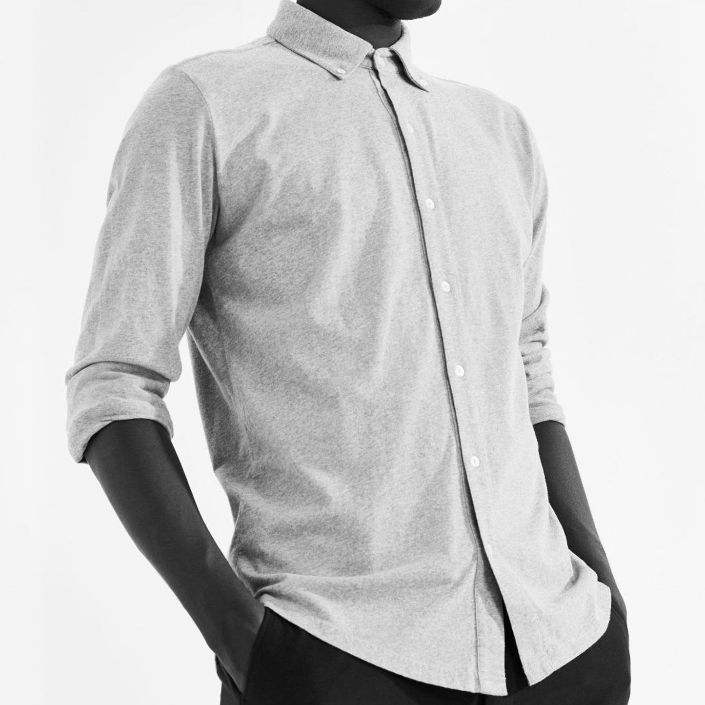 Fleming - Jersey Cotton Shirt - Navy Blue