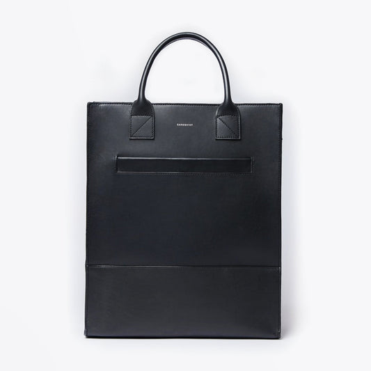 Jeffery - Leather Tote Bag - Black