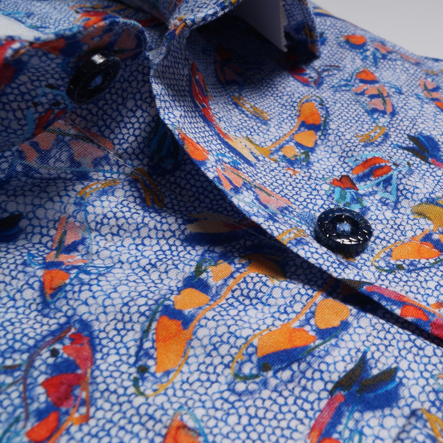 - Art Fishes Print Shirt - Blue/Multi