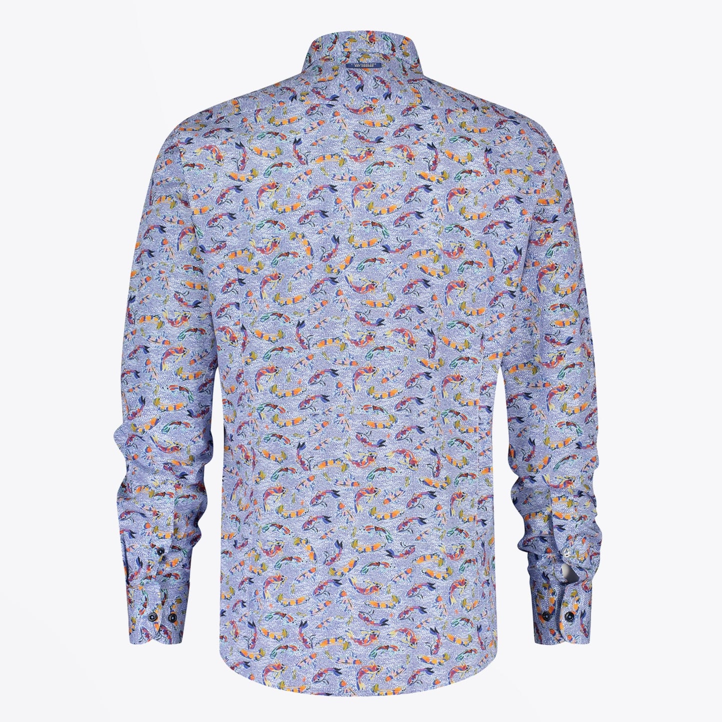 - Art Fishes Print Shirt - Blue/Multi