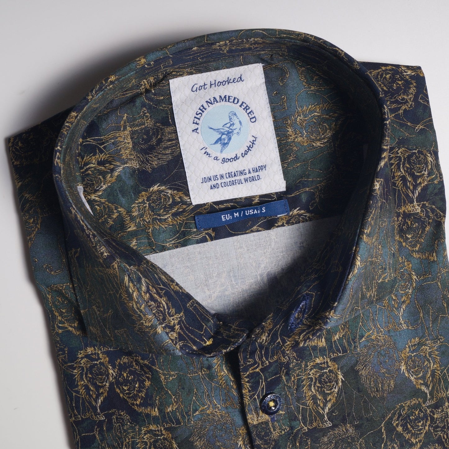 Lion Print Shirt - Green