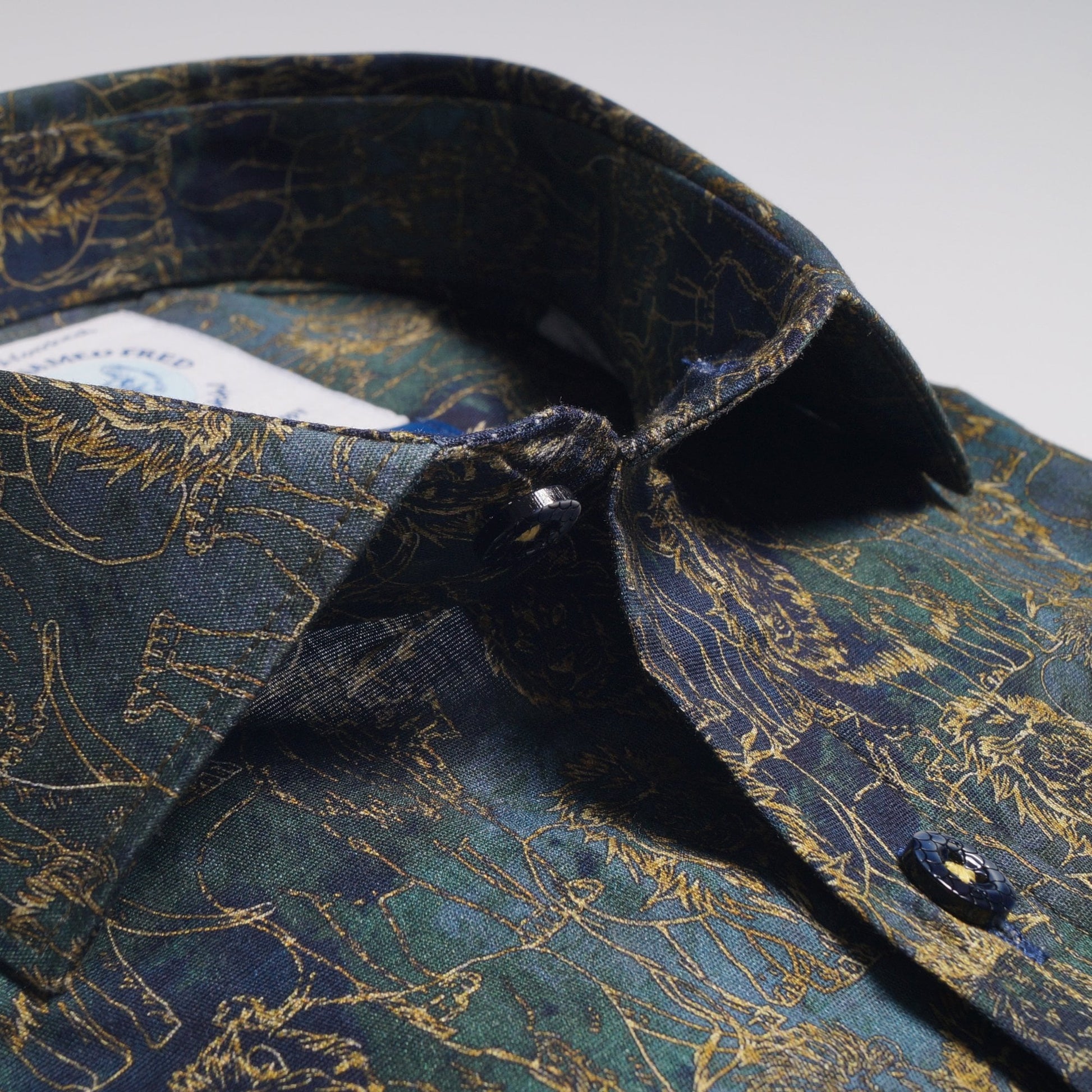 A Lion Print Shirt - Green