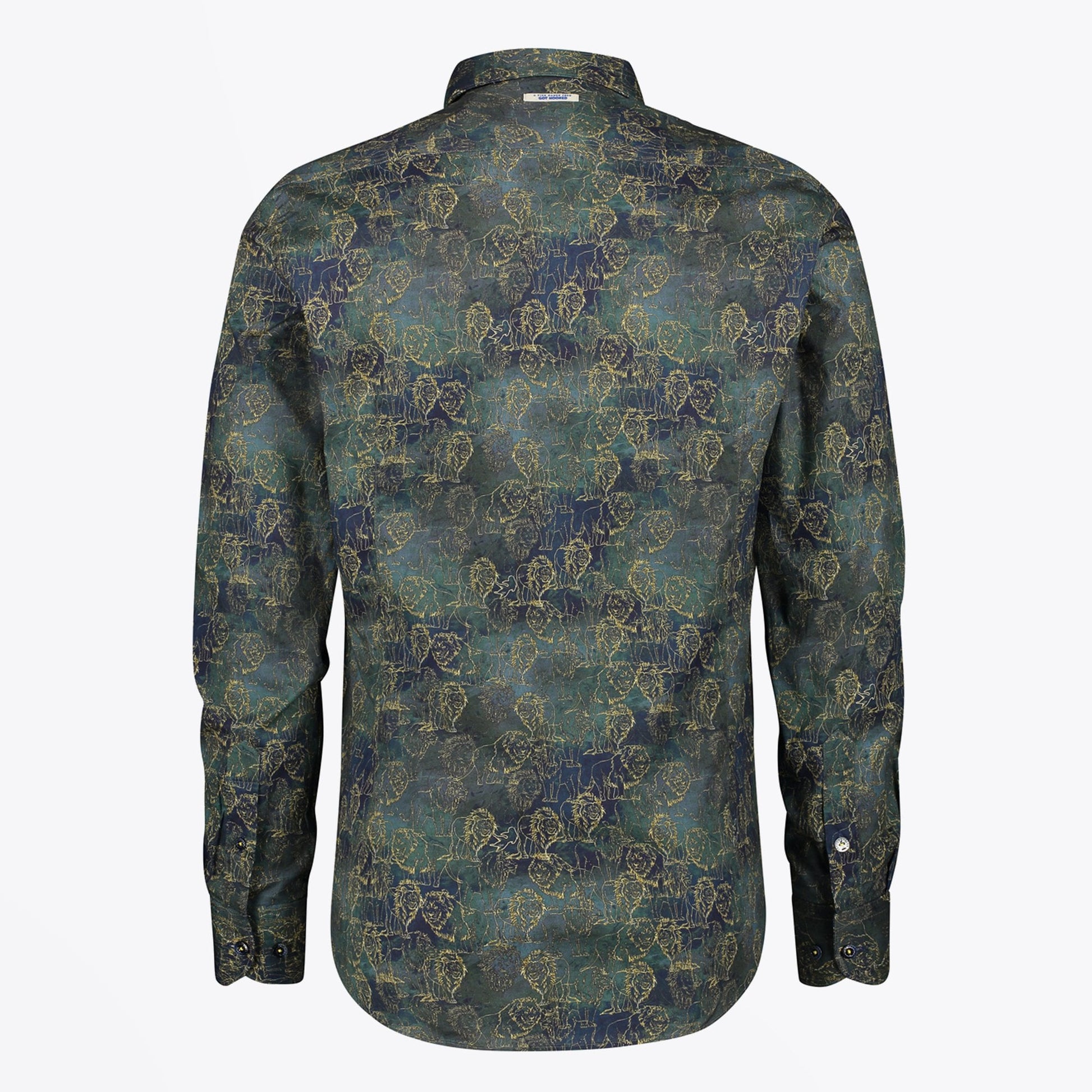 A Lion Print Shirt - Green