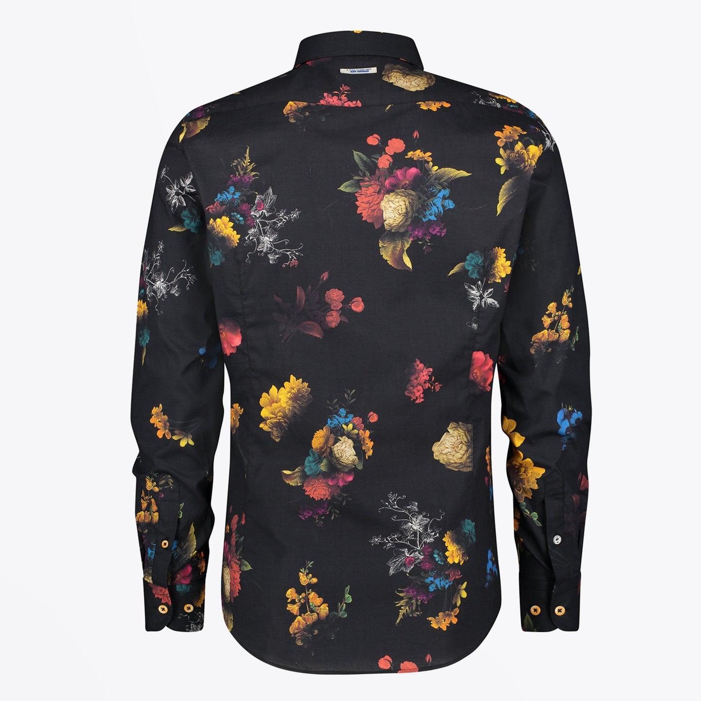 Flower Painting Print Shirt - Black/Multi