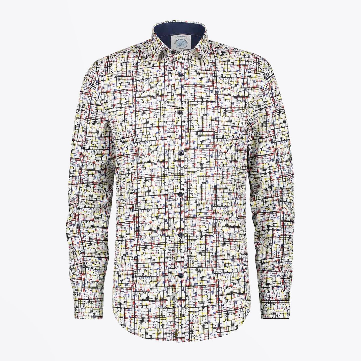 Mondrian Art Print Shirt - White/Multi