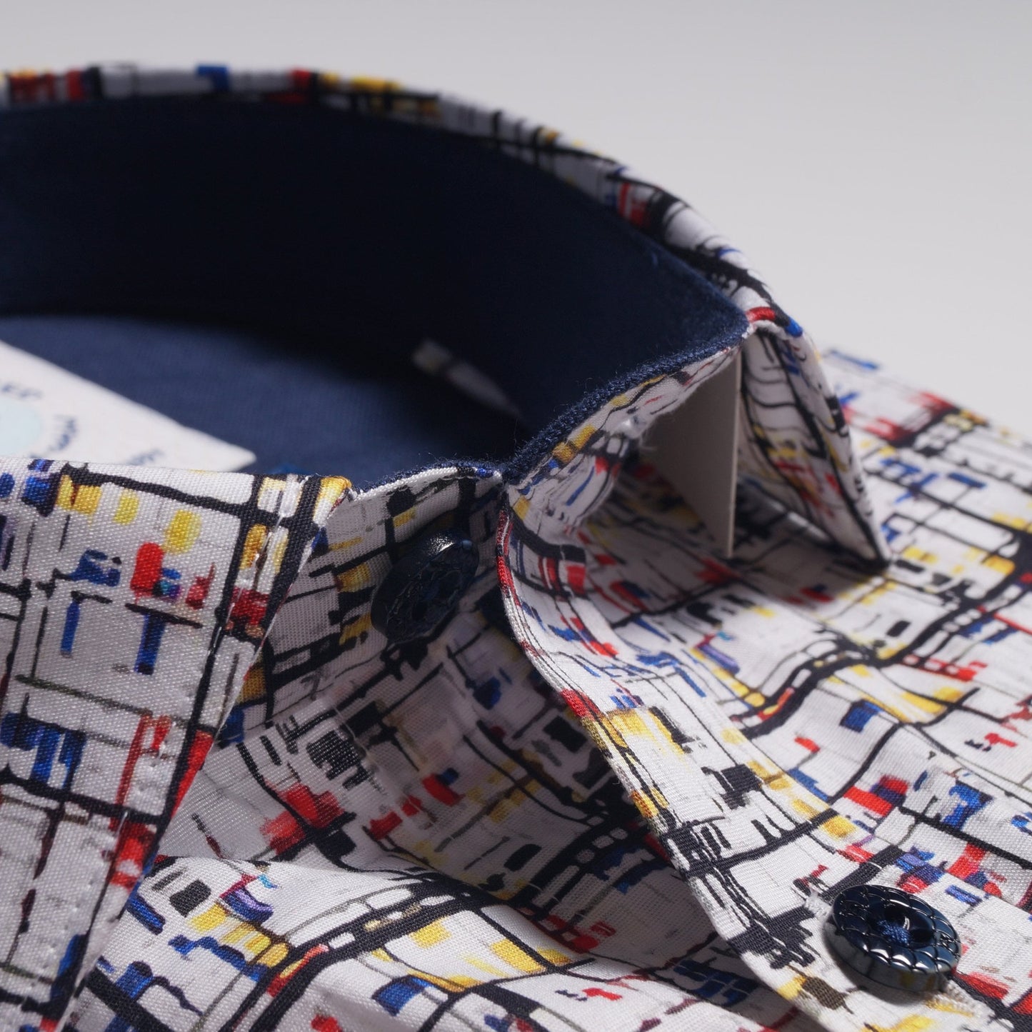 Mondrian Art Print Shirt - White/Multi