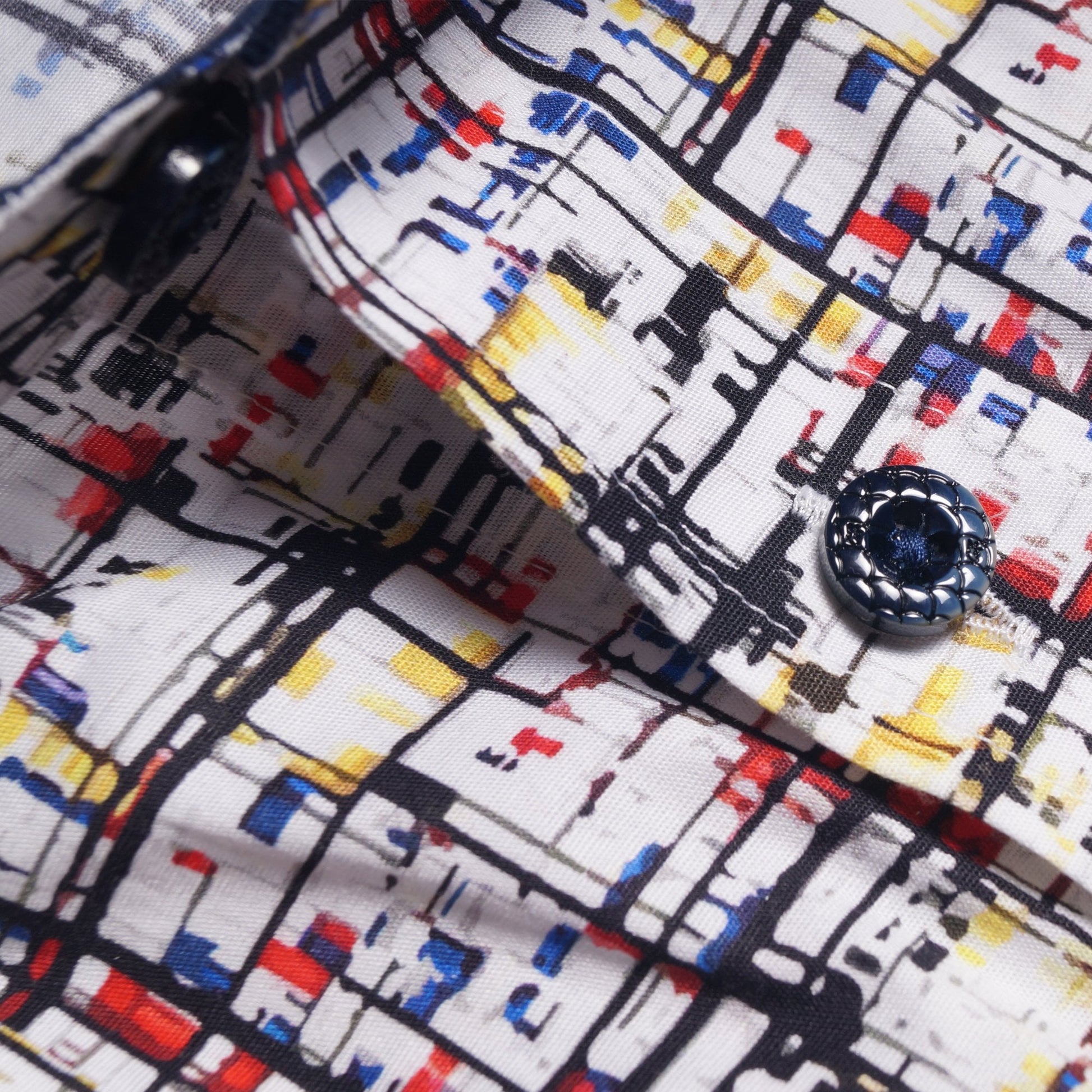 A Mondrian Art Print Shirt - White/Multi