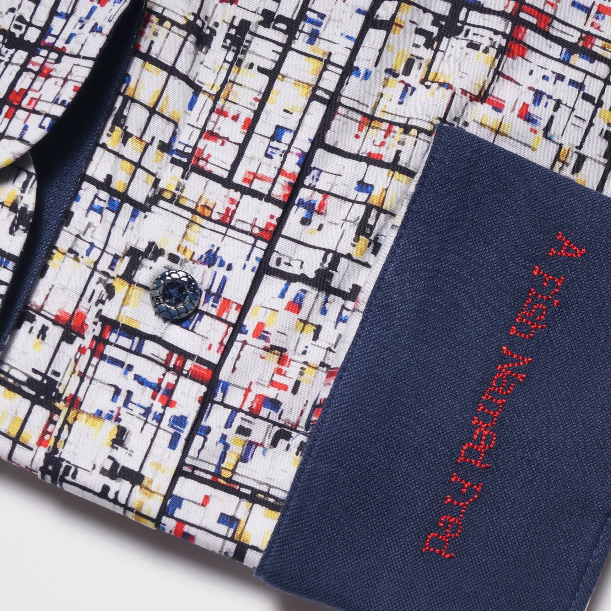 A Mondrian Art Print Shirt - White/Multi
