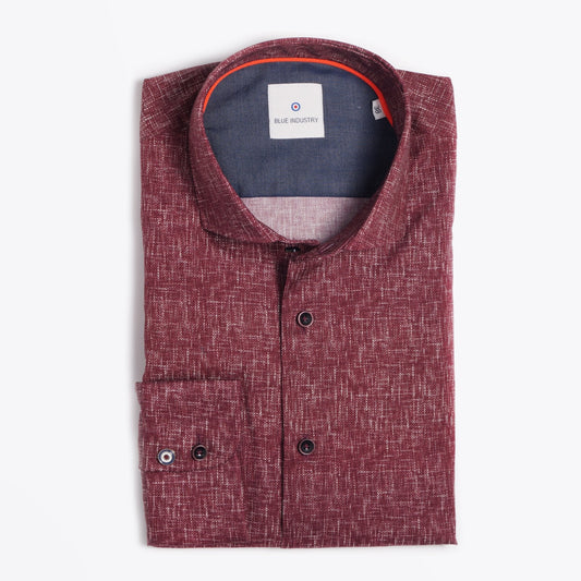- Weave Print Shirt - Red