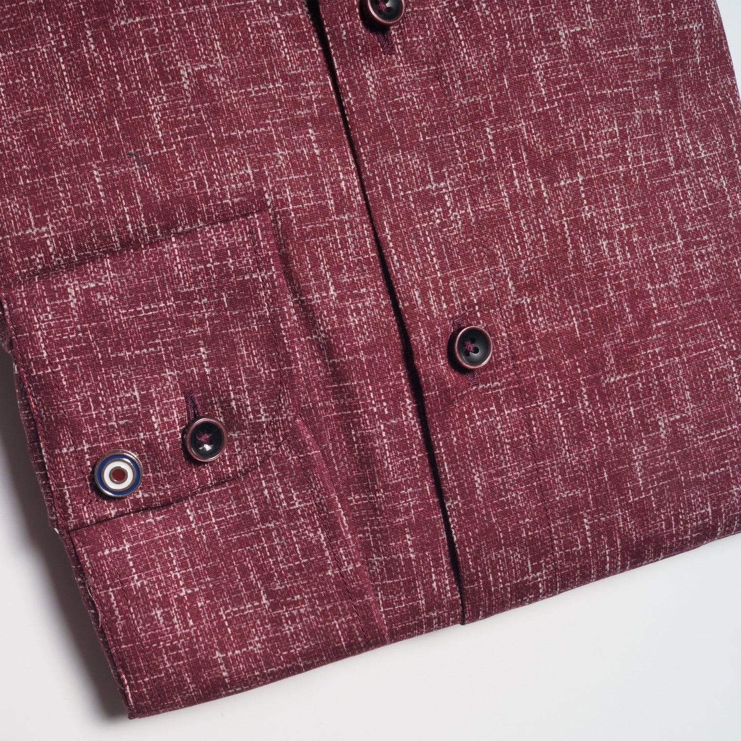 - Weave Print Shirt - Red