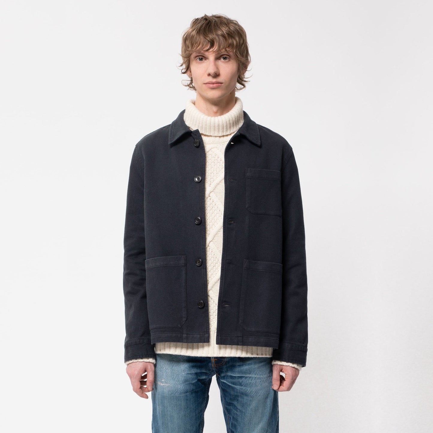 - Barney - Worker Jacket - Navy