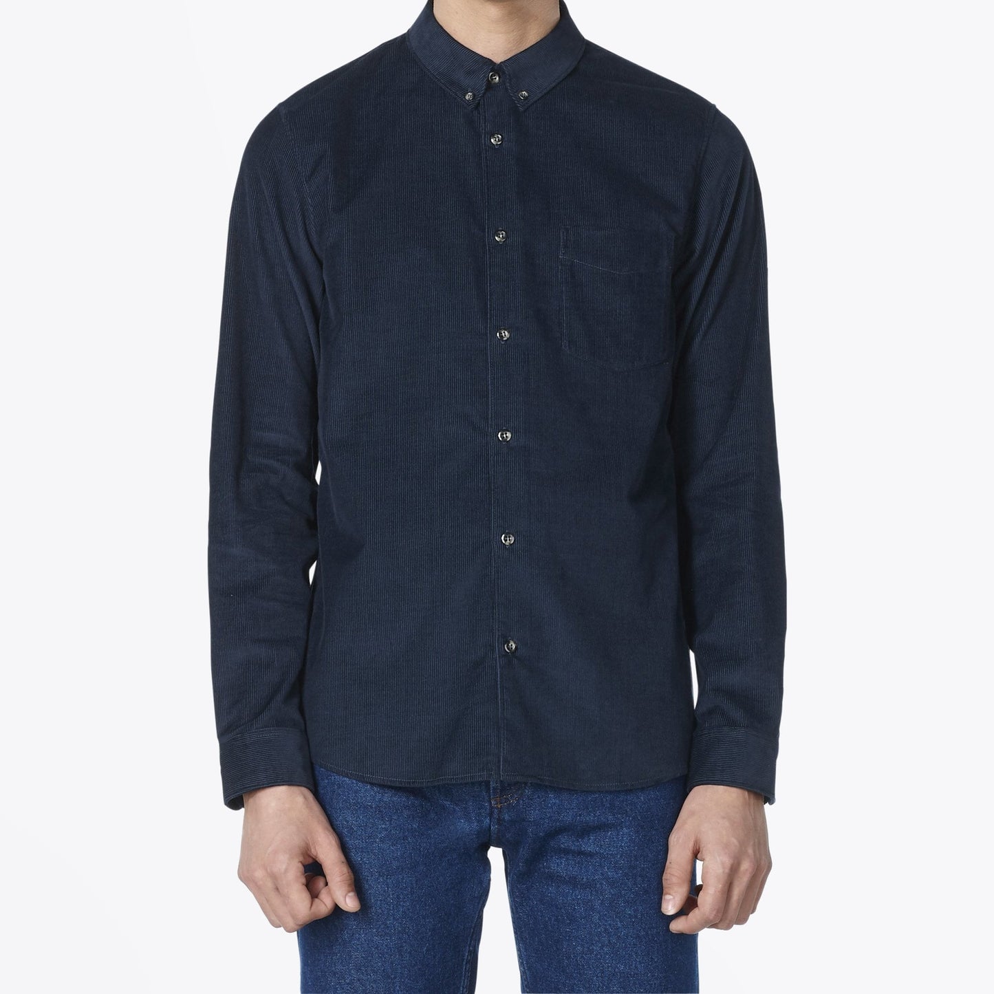 - Serge - Corduroy Shirt - Navy