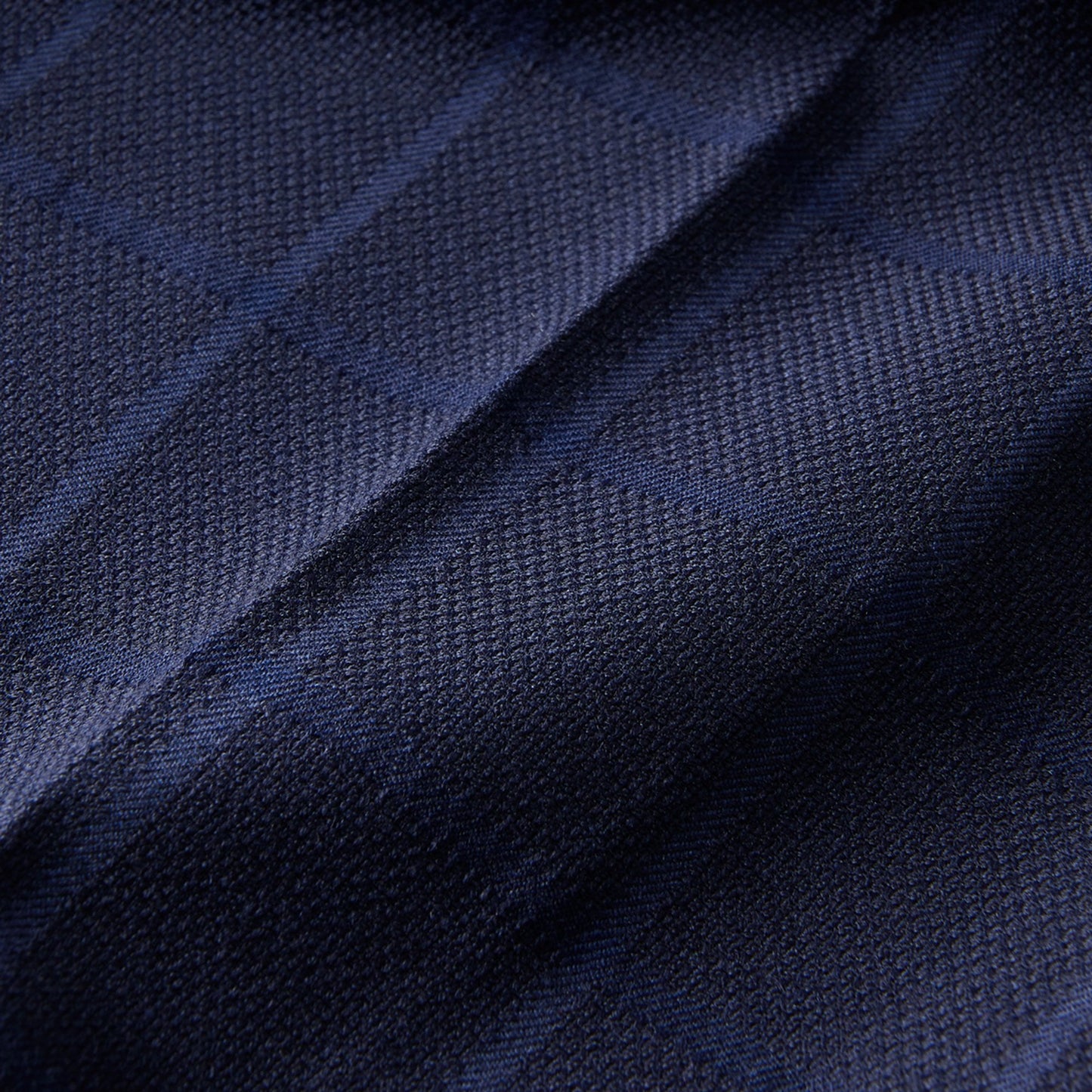 - Super Slim Checked Chinos - Navy Blue