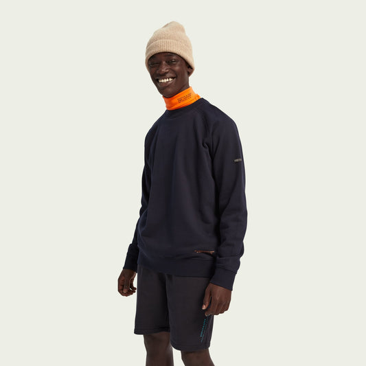 - Cotton Sweatshirt - Navy