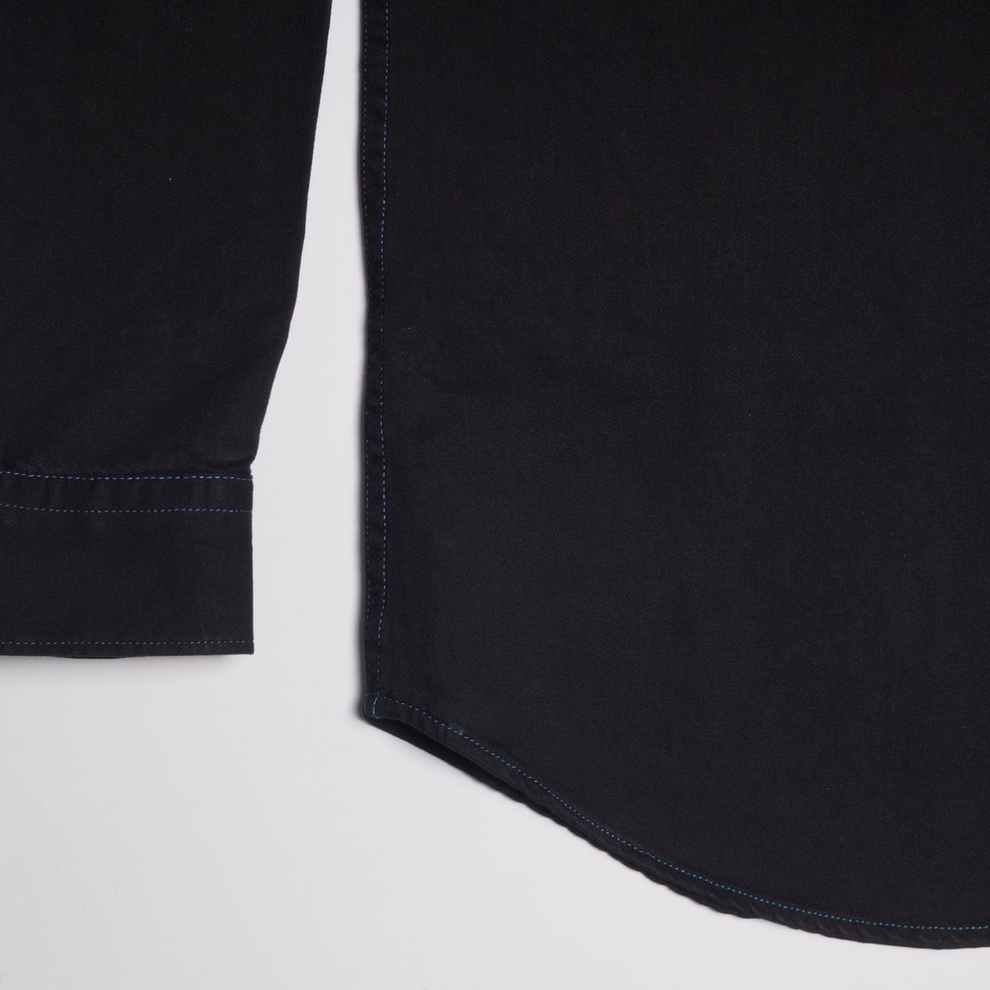 - Contrast Stitch Shirt - Black