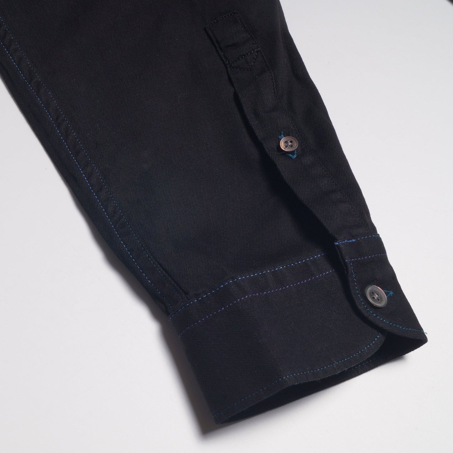 - Contrast Stitch Shirt - Black