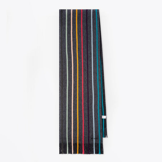 - Twisted 'Artist Stripe' Wool Scarf - Multi