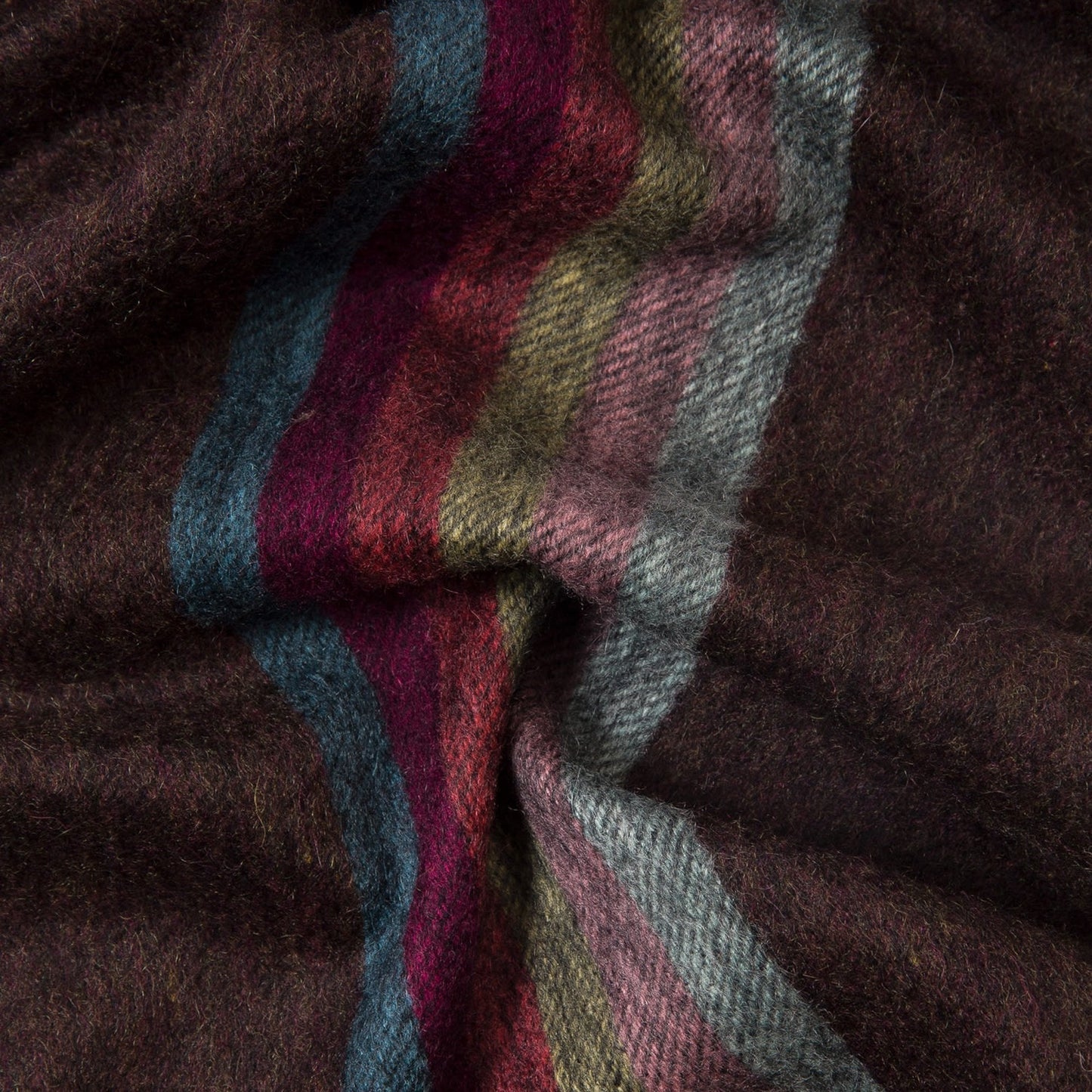 - Cashmere 'Artist Stripe' Scarf - Red/Multi